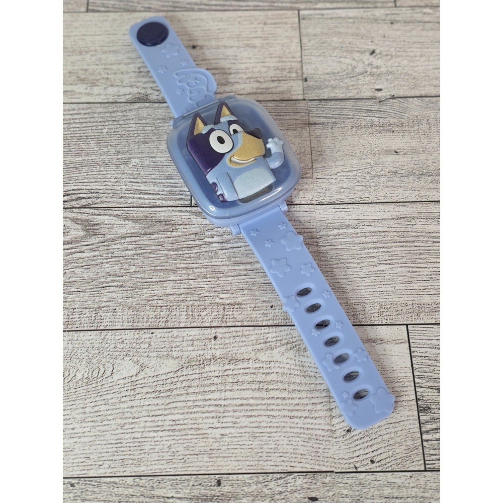 VTech Bluey Kids Talking Interactive Watch Blue Silicone Band 2022 Works!
